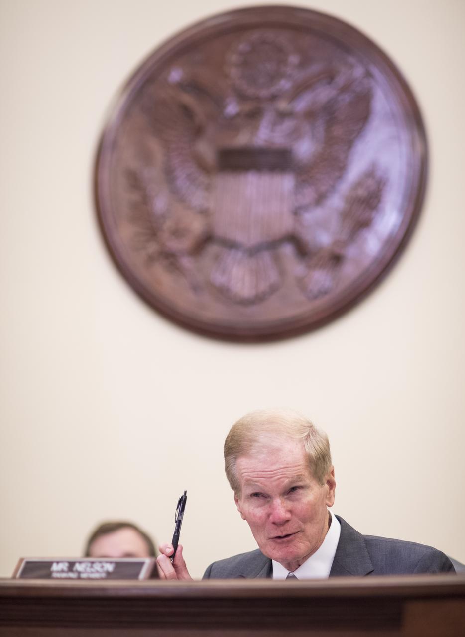 Sen. Bill Nelson, D-Fla., ranking member of the Senate Subcommittee on Space, Science, and Competitiveness speaks during a hearing titled "Examining the Future of the International Space Station: Administration Perspectives" held on Wednesday, May 16, 2018 in the Russell Senate Office Building on Capitol Hill in Washington. Photo Credit: (NASA/Joel Kowsky)
