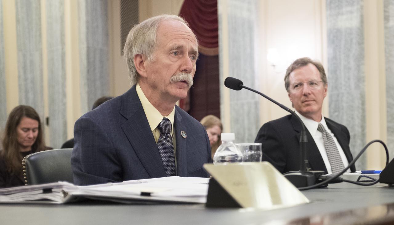 NASA Associate Administrator for the Human Exploration and Operations Mission Directorate William Gerstenmaier testifies during a Senate Subcommittee on Space, Science, and Competitiveness hearing titled "Examining the Future of the International Space Station: Administration Perspectives" held on Wednesday, May 16, 2018 in the Russell Senate Office Building on Capitol Hill in Washington. Photo Credit: (NASA/Joel Kowsky)
