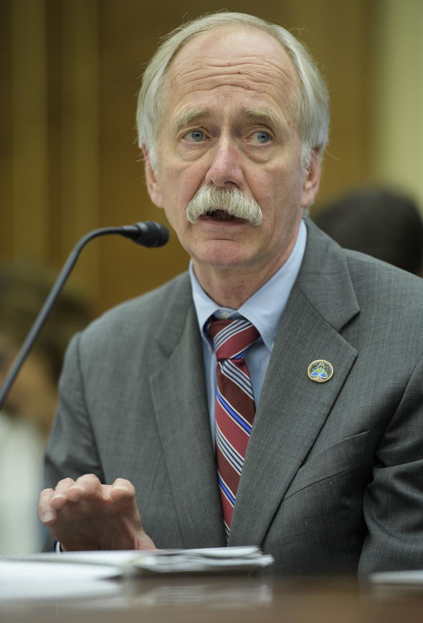 NASA Associate Administrator for the Human Exploration and Operations Mission Directorate William Gerstenmaier testifies during a House Committee on Science, Space, and Technology hearing titled "America's Human Presence in Low-Earth Orbit" on Thursday, May 17, 2018 in the Rayburn House Office Building in Washington. Photo Credit: (NASA/Joel Kowsky)
