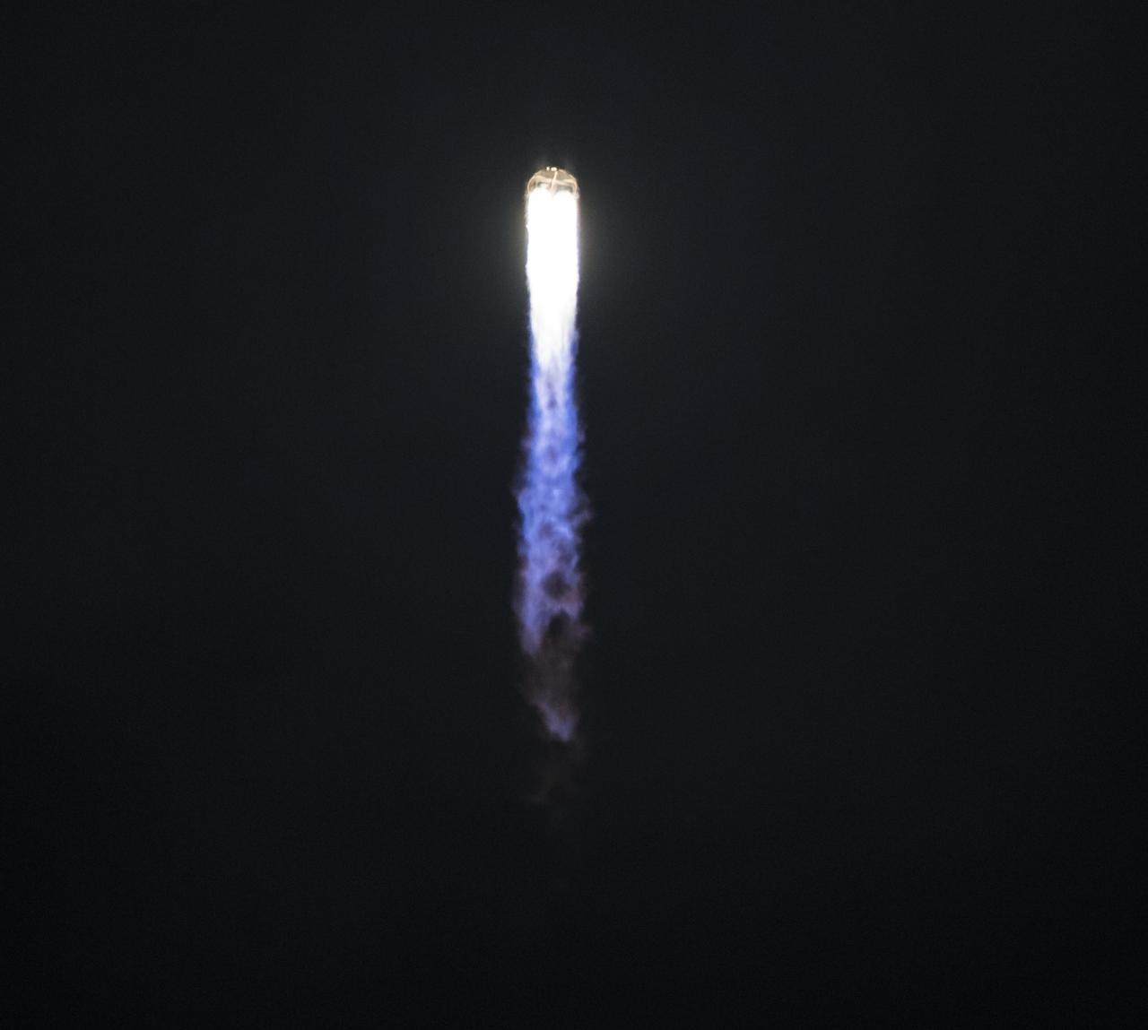 The Orbital ATK Antares rocket, with the Cygnus spacecraft onboard, launches from Pad-0A, Monday, May 21, 2018 at NASA's Wallops Flight Facility in Virginia. Orbital ATK’s ninth contracted cargo resupply mission with NASA to the International Space Station will deliver approximately 7,400 pounds of science and research, crew supplies and vehicle hardware to the orbital laboratory and its crew. Photo Credit: (NASA/Aubrey Gemignani)