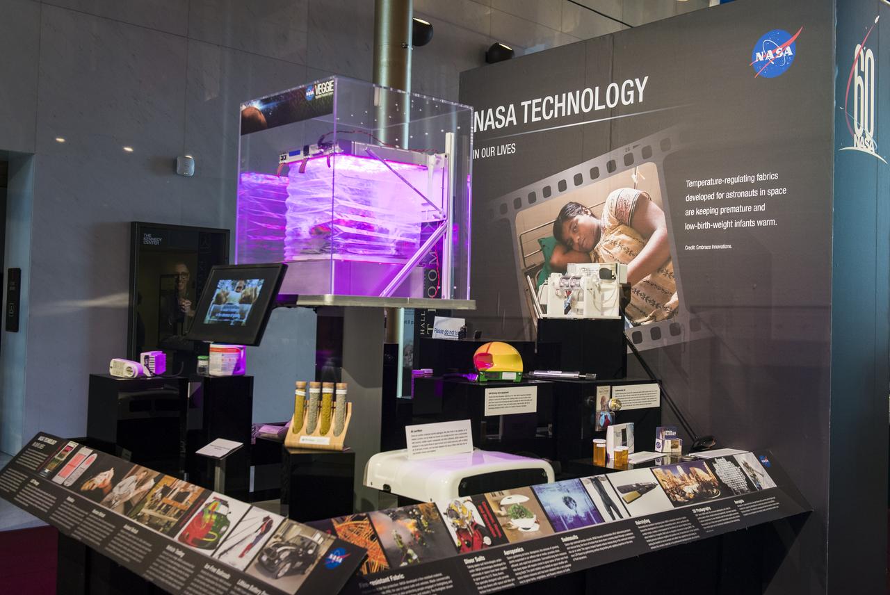 NASA's 60th Anniversary exhibits are seen at the Kennedy Center, Thursday, May 31, 2018 in Washington. Photo Credit: (NASA/Aubrey Gemignani)