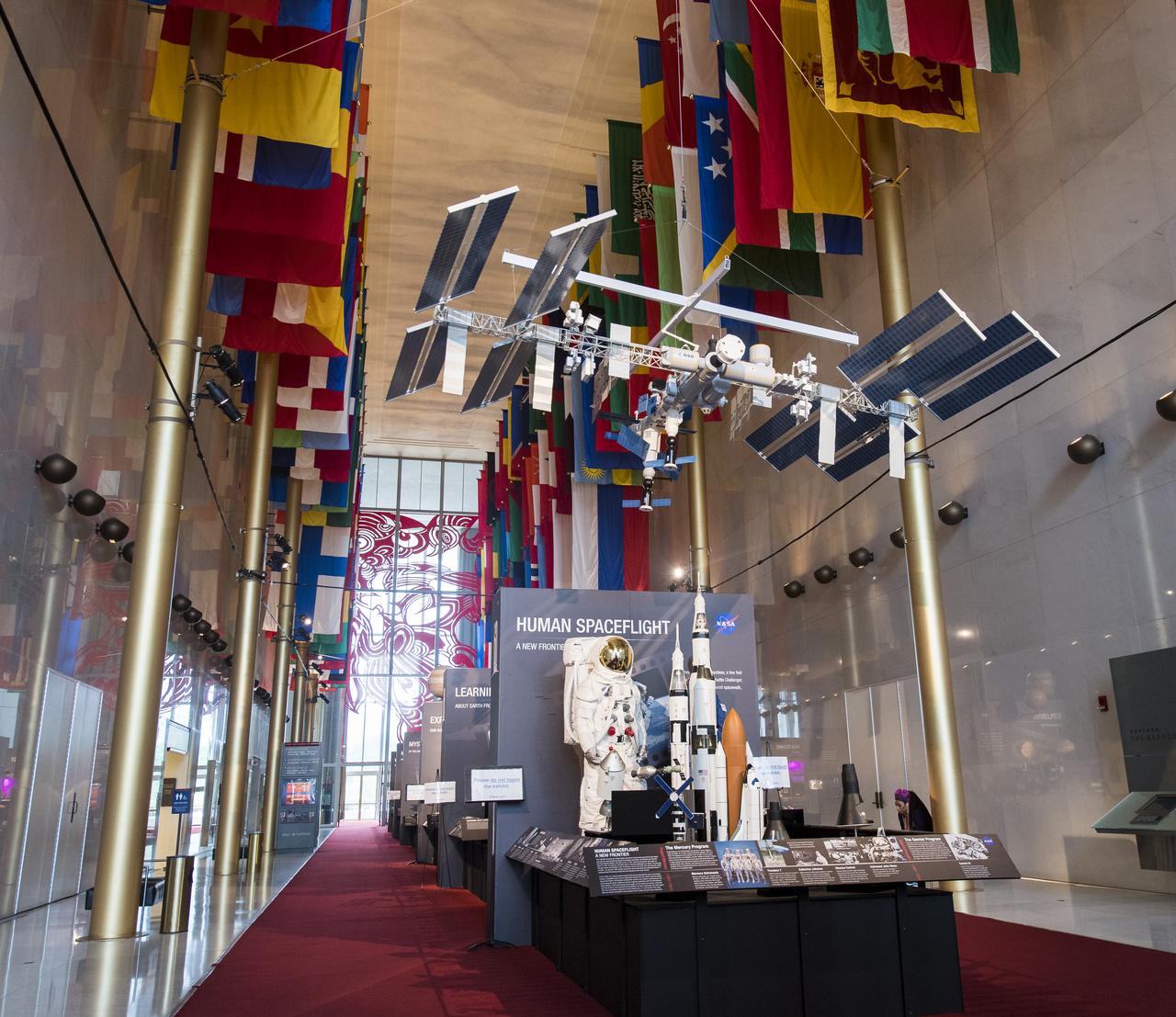 NASA's 60th Anniversary exhibits are seen at the Kennedy Center, Thursday, May 31, 2018 in Washington. Photo Credit: (NASA/Aubrey Gemignani)