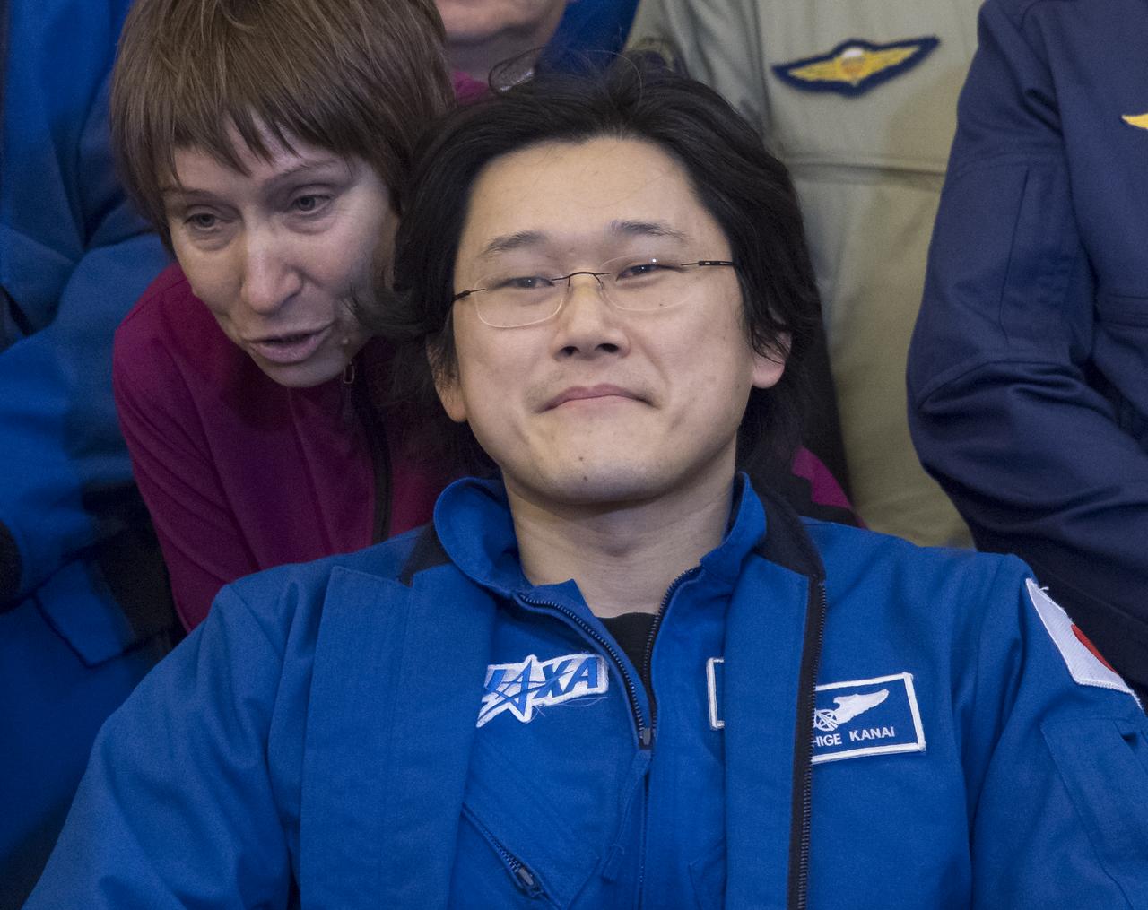 Japan Aerospace Exploration Agency (JAXA) astronaut Norishige Kanai is seen during a Karaganda Airport welcome ceremony in Kazakhstan on Sunday, June 3, 2018. Kanai, along with Roscosmos cosmonaut Anton Shkaplerov, and NASA astronaut Scott Tingle are returning after 168 days in space where they served as members of the Expedition 54 and 55 crews onboard the International Space Station. Photo Credit: (NASA/Bill Ingalls)