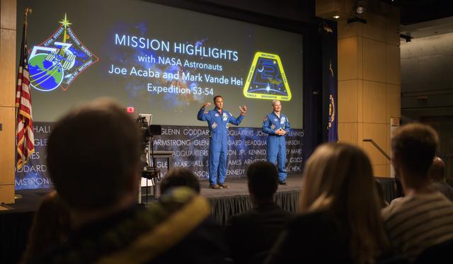 NASA image: Expedition 54 Postflight Presentation at NASA Headquarters