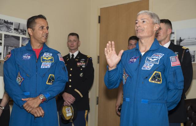 NASA image: Astronauts Vande Hei and Acaba at the Arlington National Cemeter