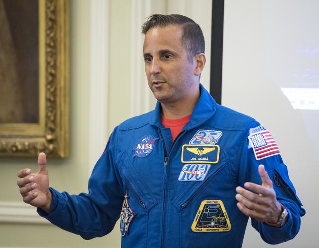 Astronauts Vande Hei and Acaba at the DACOR Bacon House