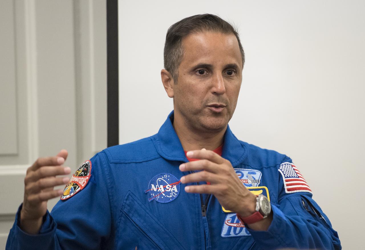 NASA astronaut Joe Acaba speaks about his time onboard the International Space Station, Friday, June 15, 2018 at the DACOR Bacon House in Washington. The house is an early nineteenth century home and the current headquarters of DACOR Foundation, an organization of foreign affairs professionals. Photo Credit: (NASA/Aubrey Gemignani)