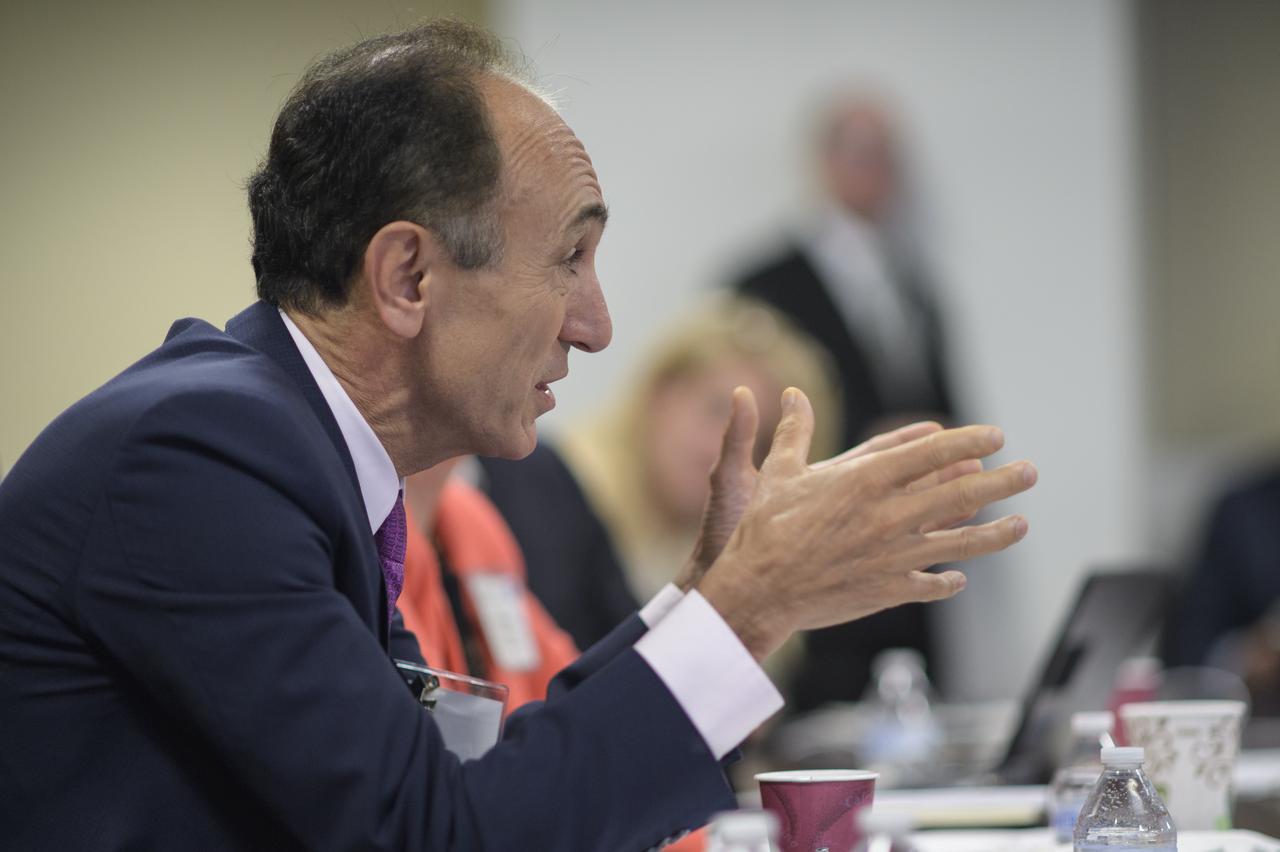 Users' Advisory Group member Faith Ozmen, CEO of the Sierra Nevada Corporation is seen durring the first meeting of the National Space Council Users' Advisory Group, Tuesday, June 19, 2018 at NASA Headquarters in Washington. The Users' Advisory Group will advise and inform the National Space Council on a broad range of aerospace topics, including the impacts of U.S. and international laws and regulations, national security space priorities, scientific and human space exploration priorities, and ways to bolster support. Photo Credit: (NASA/Joel Kowsky)