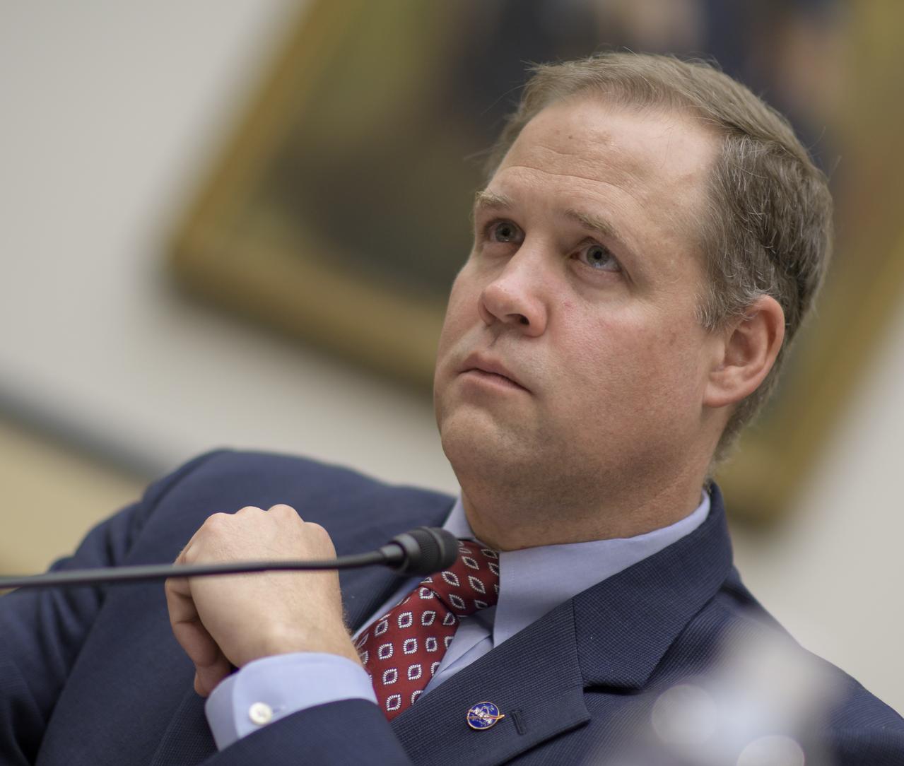 NASA Administrator Jim Bridenstine testifies before the House Subcommittee on Strategic Forces during a hearing on Space Situational Awareness: Whole of Government Perspectives on Roles and Responsibilities, Friday, June 22, 2018 at the Rayburn House Office Building in Washington. Photo Credit: (NASA/Bill Ingalls)