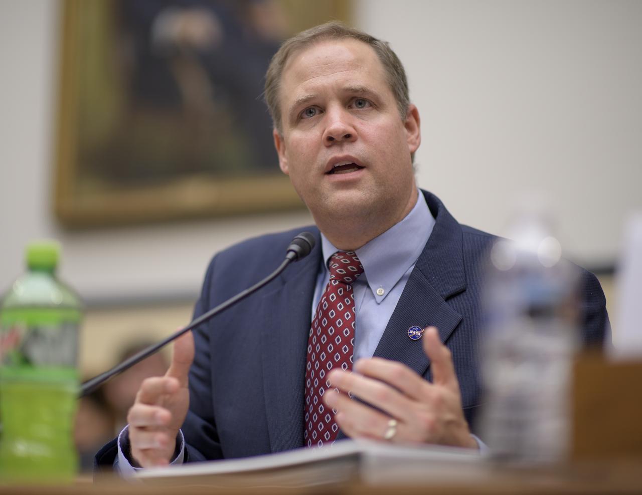 NASA Administrator Jim Bridenstine testifies before the House Subcommittee on Strategic Forces during a hearing on Space Situational Awareness: Whole of Government Perspectives on Roles and Responsibilities, Friday, June 22, 2018 at the Rayburn House Office Building in Washington. Photo Credit: (NASA/Bill Ingalls)