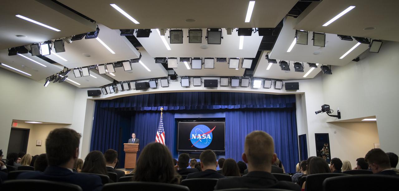 NASA Administrator Jim Bridenstine speaks at the "Face to Face with Our Future: A Day with Young Leaders" event, Wednesday, June 27, 2018 at the Eisenhower Executive Office Building in Washington, DC. Photo Credit: (NASA/Joel Kowsky)
