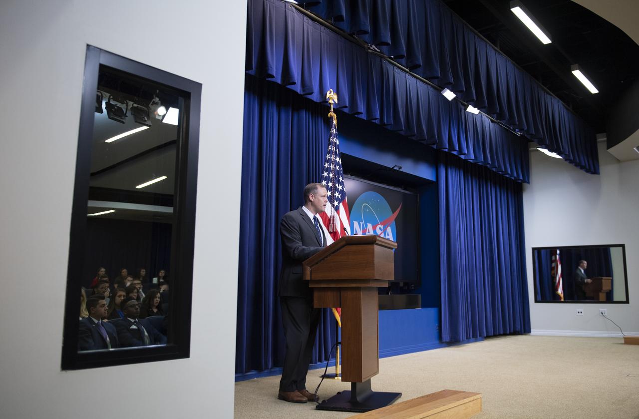NASA Administrator Jim Bridenstine speaks at the "Face to Face with Our Future: A Day with Young Leaders" event, Wednesday, June 27, 2018 at the Eisenhower Executive Office Building in Washington, DC. Photo Credit: (NASA/Joel Kowsky)