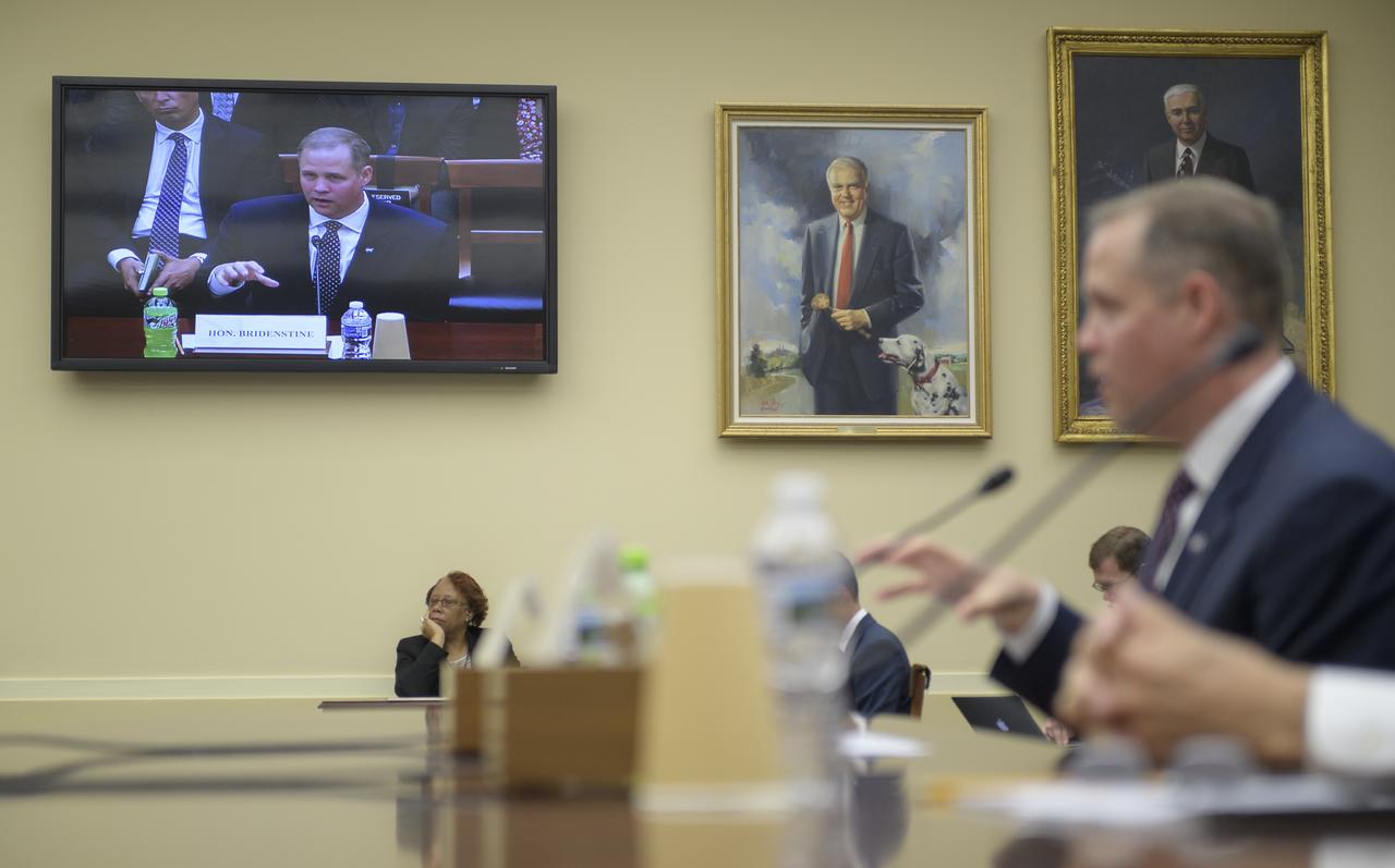 NASA Administrator Jim Bridenstine testifies before the House Committee on Science, Space, and Technology during a hearing on the James Webb Space Telescope, Wednesday, July 25, 2018 at the Rayburn House Office Building in Washington. Photo Credit: (NASA/Bill Ingalls)