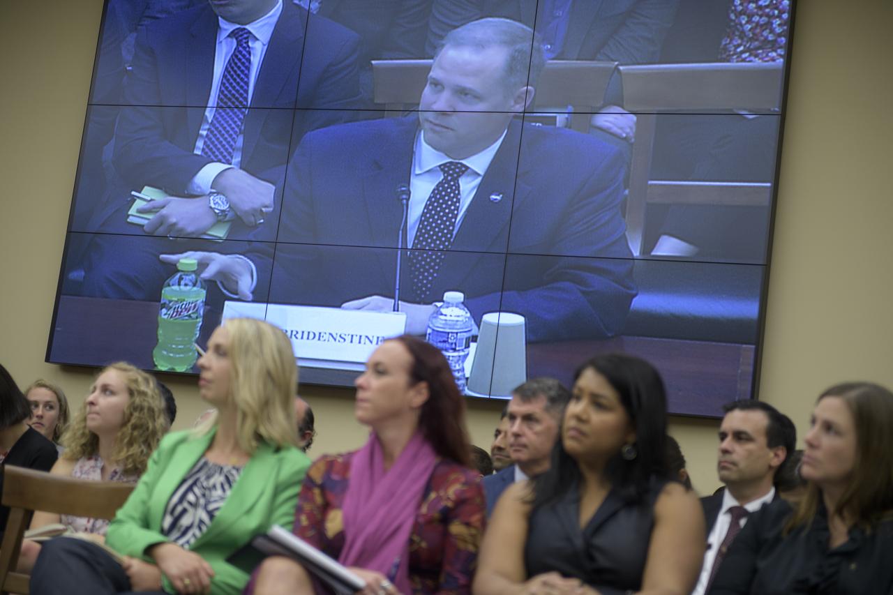 NASA Administrator Jim Bridenstine testifies before the House Committee on Science, Space, and Technology during a hearing on the James Webb Space Telescope, Wednesday, July 25, 2018 at the Rayburn House Office Building in Washington. Photo Credit: (NASA/Bill Ingalls)