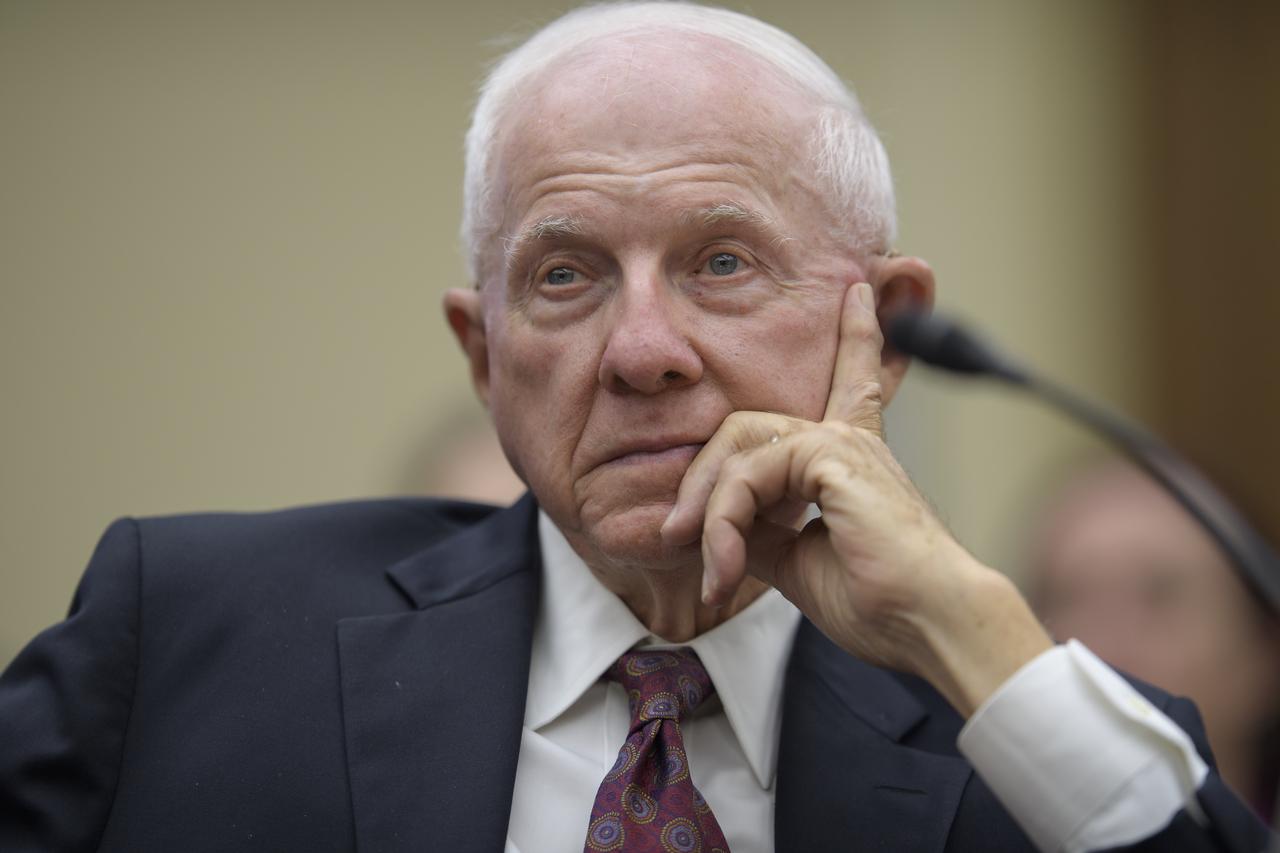 Tom Young, chairman, JWST Independent Review Board, testifies before the House Committee on Science, Space, and Technology during a hearing on the James Webb Space Telescope, Wednesday, July 25, 2018 at the Rayburn House Office Building in Washington. Photo Credit: (NASA/Bill Ingalls)