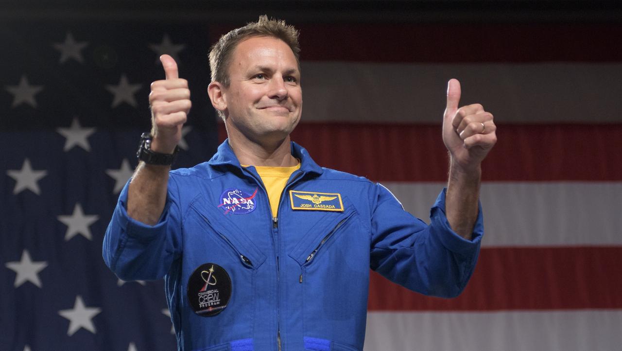 NASA astronaut Josh Cassada is seen during a NASA event where it was announced that he, and NASA astronaut Suni Williams are assigned to the first mission to the International Space Station onboard Boeing’s CST-100 Starliner, Friday, Aug. 3, 2018 at NASA’s Johnson Space Center in Houston, Texas. Astronauts assigned to crew the first flight tests and missions of the Boeing CST-100 Starliner and SpaceX Crew Dragon where announced during the event. Photo Credit: (NASA/Bill Ingalls)