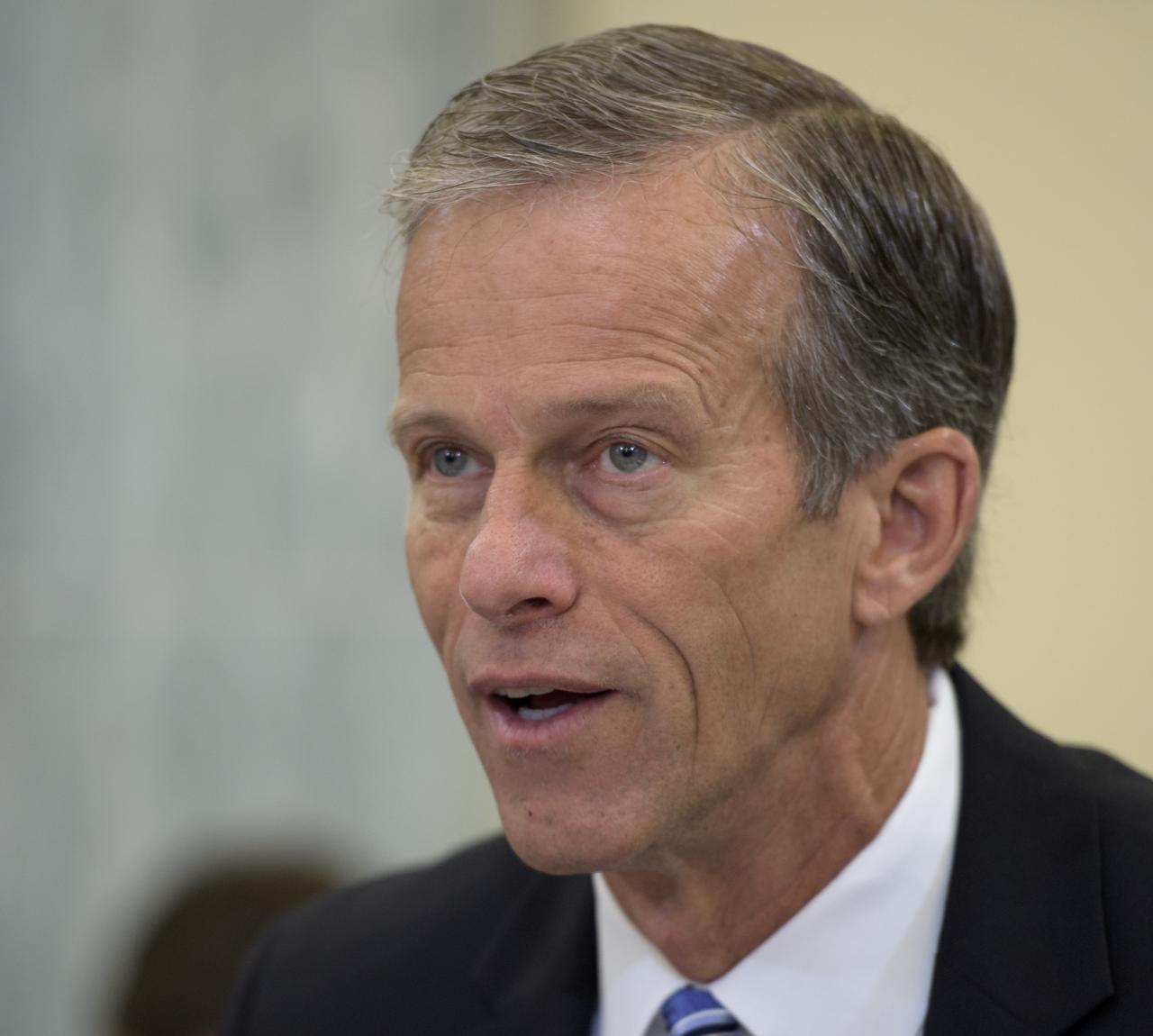 U.S. Sen. John Thune, R-S.D., chairman of the Senate Committee on Commerce, Science, and Transportation, questions Jim Morhard, nominee for Deputy Administrator of NASA, during a hearing on Thursday, Aug. 23, 2018 in the Russell Senate Office Building in Washington. Photo Credit: (NASA/Bill Ingalls)