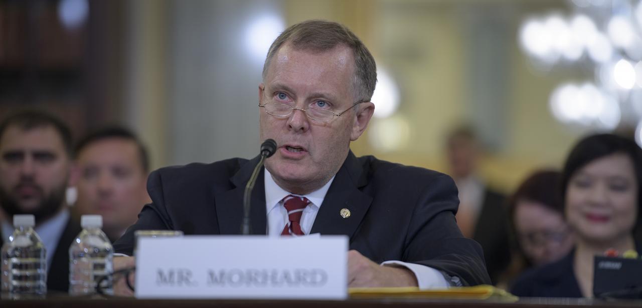 Deputy Senate Sergeant at Arms Jim Morhard appears before the Senate Committee on Commerce, Science, and Transportation as the nominee for Deputy Administrator of NASA on Thursday, Aug. 23, 2018 in the Russell Senate Office Building in Washington. Photo Credit: (NASA/Bill Ingalls)
