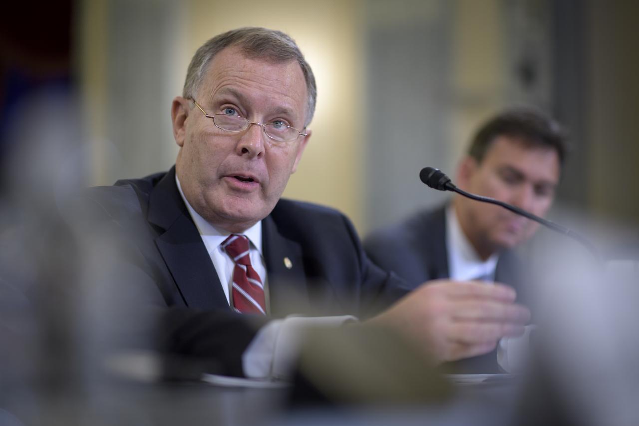 Deputy Senate Sergeant at Arms Jim Morhard appears before the Senate Committee on Commerce, Science, and Transportation as the nominee for Deputy Administrator of NASA on Thursday, Aug. 23, 2018 in the Russell Senate Office Building in Washington. Photo Credit: (NASA/Bill Ingalls)