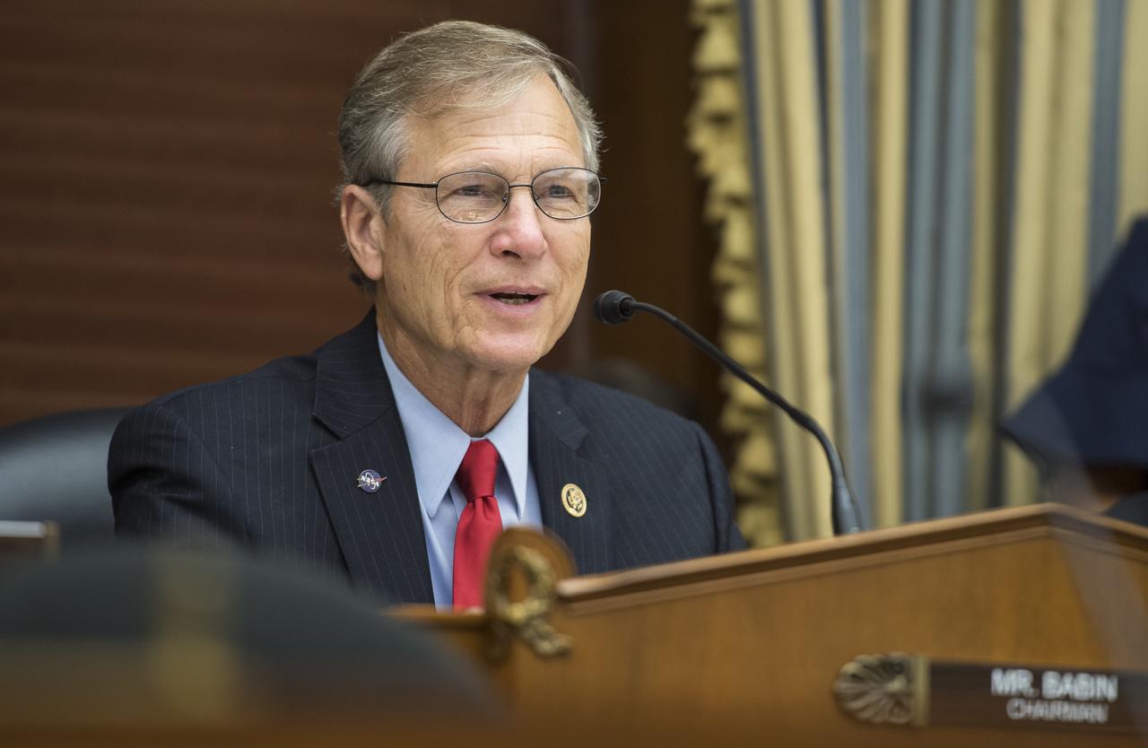 Chairman Brian Babin, R-Texas, speaks during a House Subcommittee on Space hearing titled "60 Years of NASA Leadership in Human Space Exploration: Past, Present, and Future," Wednesday, Sept. 26, 2018 at the Rayburn House Office Building in Washington.  Photo Credit: (NASA/Joel Kowsky)