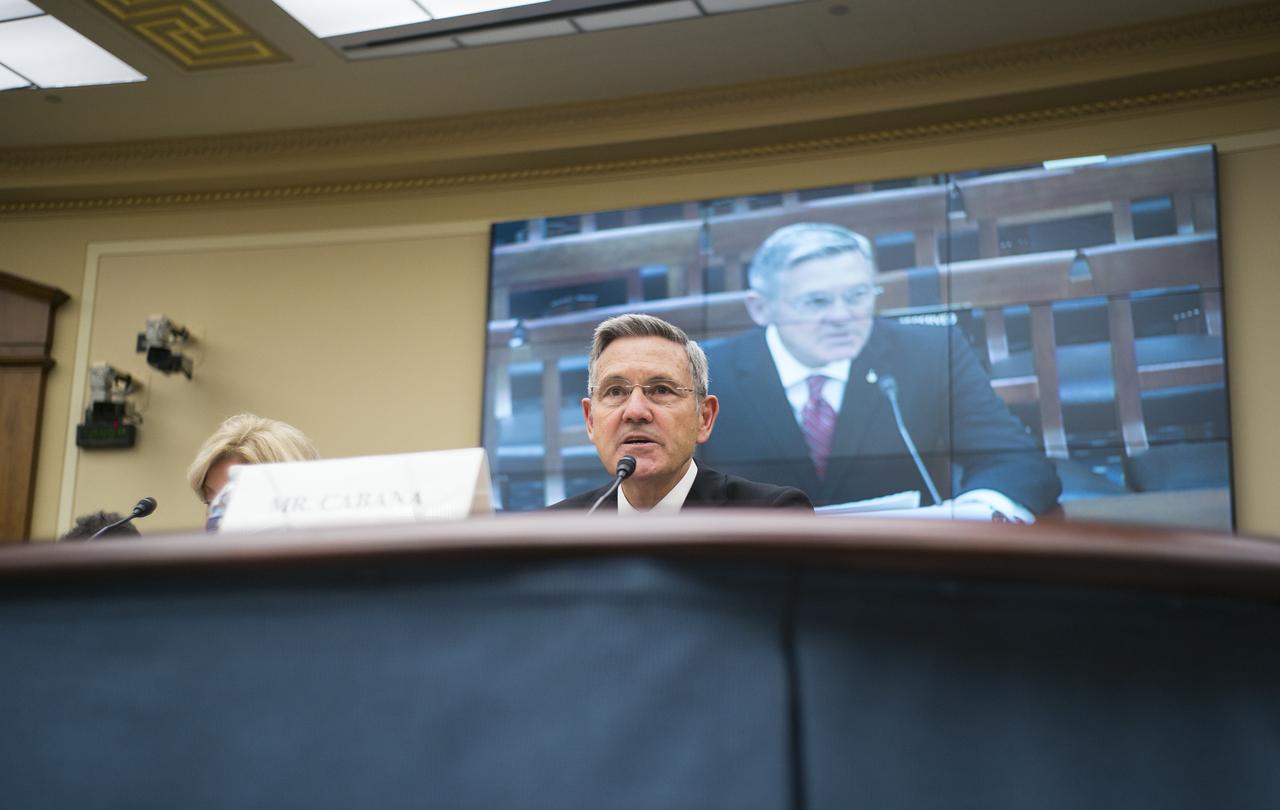 Robert Cabana, Director of NASA's Kennedy Space Center, testifies during a House Subcommittee on Space hearing titled "60 Years of NASA Leadership in Human Space Exploration: Past, Present, and Future," Wednesday, Sept. 26, 2018 at the Rayburn House Office Building in Washington.  Photo Credit: (NASA/Joel Kowsky)