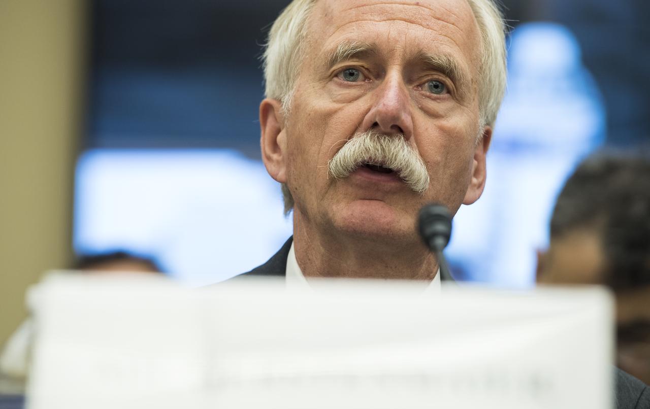 NASA Associate Administrator for the Human Exploration and Operations Mission Directorate William Gerstenmaier testifies during a House Subcommittee on Space hearing titled "60 Years of NASA Leadership in Human Space Exploration: Past, Present, and Future," Wednesday, Sept. 26, 2018 at the Rayburn House Office Building in Washington.  Photo Credit: (NASA/Joel Kowsky)