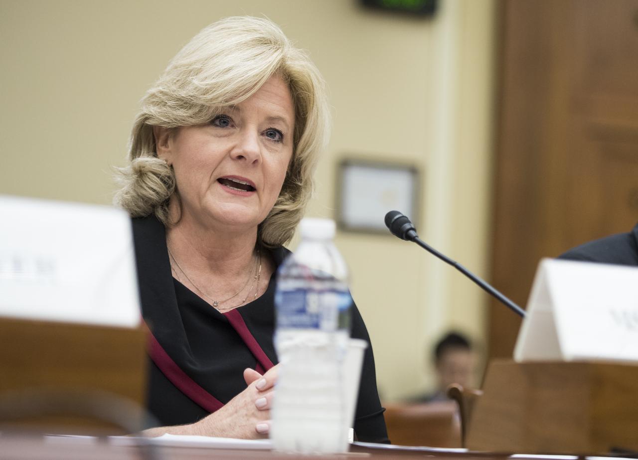 Jody Singer, Director of NASA's Marshall Space Flight Center, testifies during a House Subcommittee on Space hearing titled "60 Years of NASA Leadership in Human Space Exploration: Past, Present, and Future," Wednesday, Sept. 26, 2018 at the Rayburn House Office Building in Washington.  Photo Credit: (NASA/Joel Kowsky)