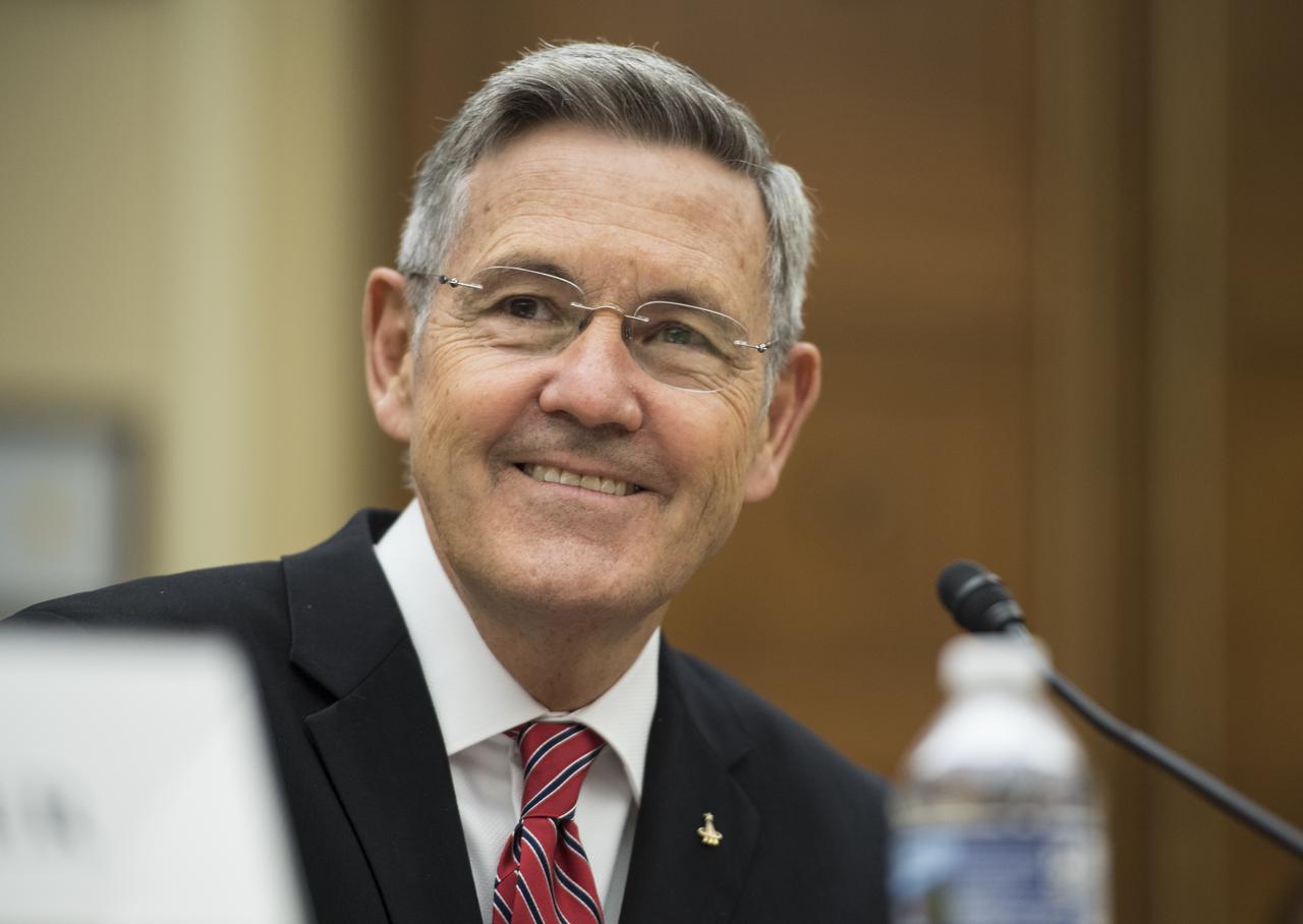 Robert Cabana, Director of NASA's Kennedy Space Center, testifies during a House Subcommittee on Space hearing titled "60 Years of NASA Leadership in Human Space Exploration: Past, Present, and Future," Wednesday, Sept. 26, 2018 at the Rayburn House Office Building in Washington.  Photo Credit: (NASA/Joel Kowsky)