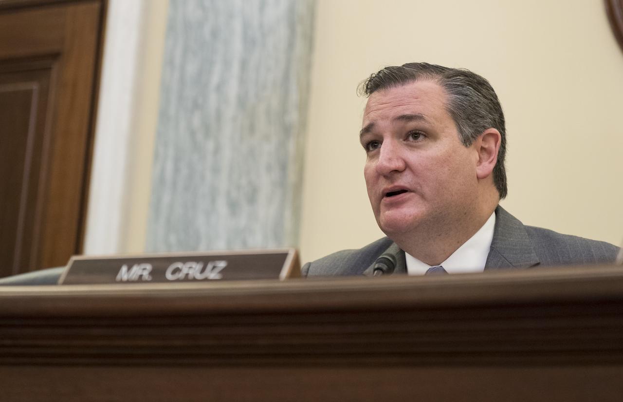 Chairman Ted Cruz, R-Texas, asks NASA Administrator Jim Bridenstine a question during a Subcommittee on Space, Science, and Competitiveness hearing titled, "Global Space Race: Ensuring the United States Remains the Leader in Space," Wednesday, September 26, 2018 at the Russell Senate Office Building in Washington. Photo Credit: (NASA/Aubrey Gemignani)