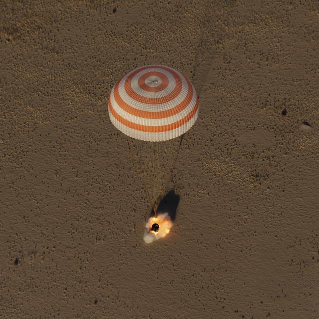NASA image: Expedition 56 Soyuz MS-08 Landing