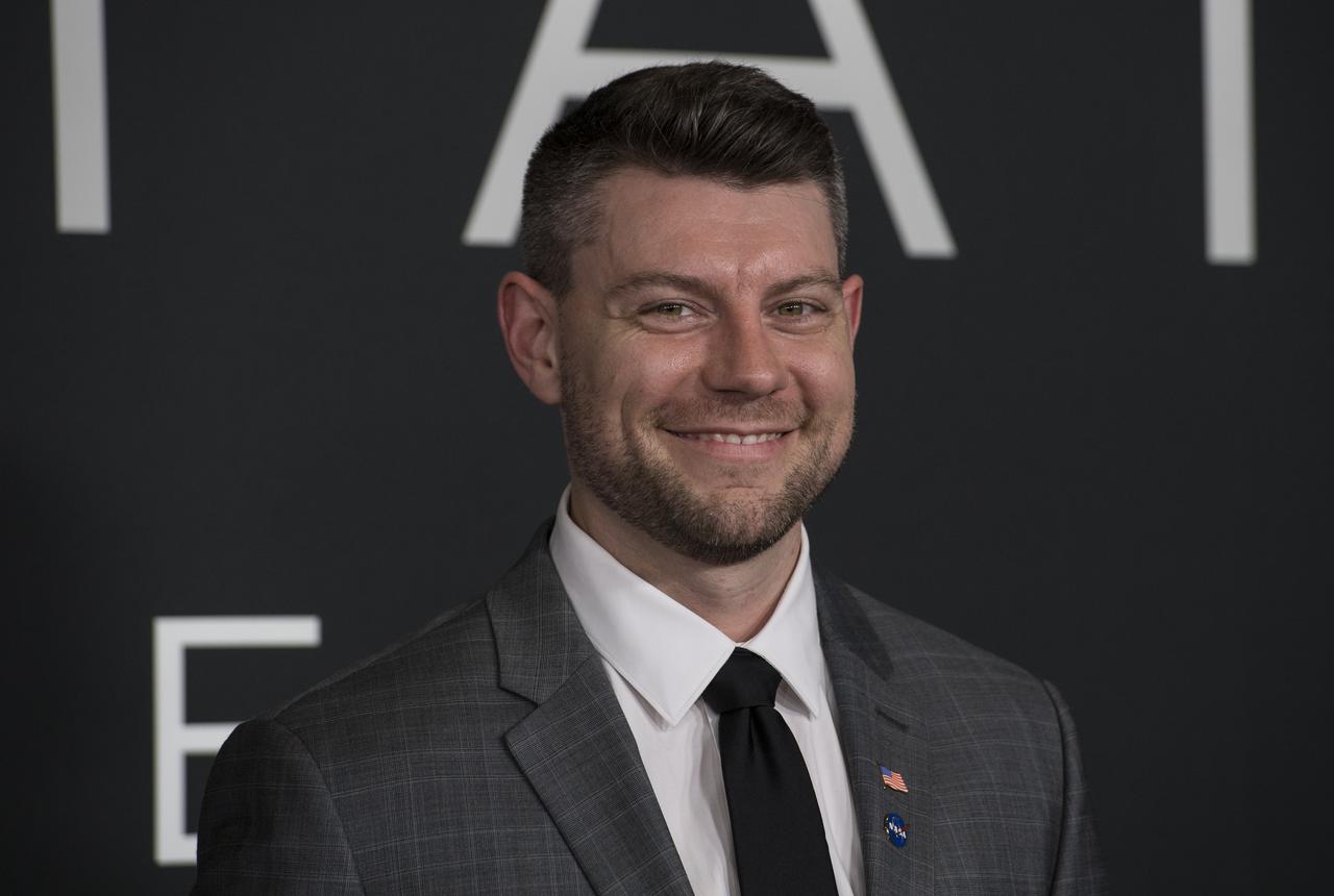 American actor Patrick Fugit arrives on the red carpet for the premiere of the film "First Man" at the Smithsonian National Air and Space Museum Thursday, Oct. 4, 2018 in Washington. The film is based on the book by Jim Hansen, and chronicles the life of NASA astronaut Neil Armstrong from test pilot to his historic Moon landing. Photo Credit: (NASA/Aubrey Gemignani)