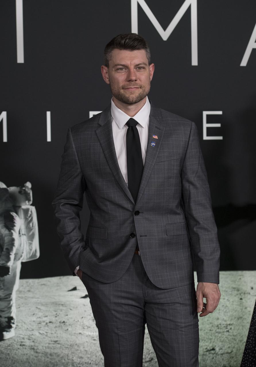 American actor Patrick Fugit arrives on the red carpet for the premiere of the film "First Man" at the Smithsonian National Air and Space Museum Thursday, Oct. 4, 2018 in Washington. The film is based on the book by Jim Hansen, and chronicles the life of NASA astronaut Neil Armstrong from test pilot to his historic Moon landing. Photo Credit: (NASA/Aubrey Gemignani)