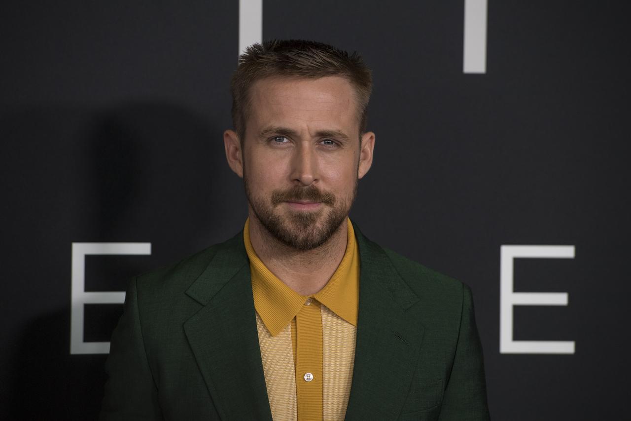 Canadian actor Ryan Gosling arrives on the red carpet for the premiere of the film "First Man" at the Smithsonian National Air and Space Museum Thursday, Oct. 4, 2018 in Washington. The film is based on the book by Jim Hansen, and chronicles the life of NASA astronaut Neil Armstrong from test pilot to his historic Moon landing. Photo Credit: (NASA/Aubrey Gemignani)