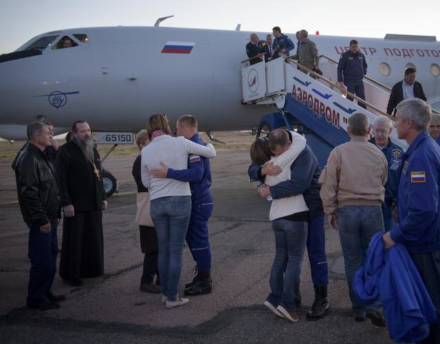 NASA image: Expedition 57 Crew Returns to Baikonur