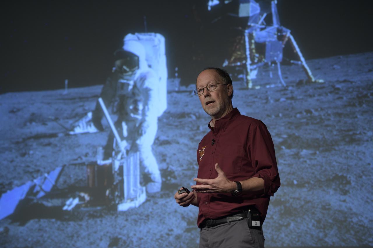 NASA's Jet Propulsion Laboratory InSight principal investigator Bruce Banerdt gives remarks during the NASA InSight Mars Lander (Interior Exploration using Seismic Investigations, Geodesy and Heat Transport) media briefing, Wednesday, Oct. 31, 2018 at NASA Headquarters in Washington. InSIght will land on the Red Planet at approximately 3 p.m. EST (noon PST) Monday, Nov. 26. InSight will study the deep interior of Mars to learn how all celestial bodies with rocky surfaces, including Earth and the Moon, formed. The lander’s instruments include a seismometer to detect marsquakes and a probe to monitor the flow of heat in the planet's subsurface. Photo Credit: (NASA/Bill Ingalls)