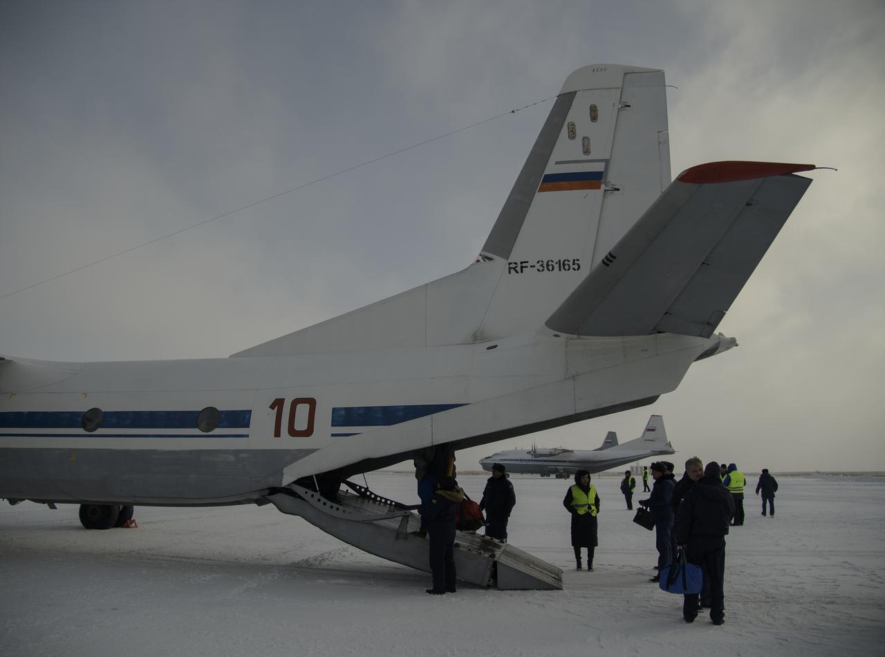 NASA, ESA, Roscosmos, and Russian Search and Recovery Forces arrive in Zhezkazgan, Kazakhstan in advance of the landing of Expedition 57 crew members Serena Auñón-Chancellor of NASA, Alexander Gerst of ESA (European Space Agency), and Sergey Prokopyev of Roscosmos. Wednesday, Dec. 19, 2018. Auñón-Chancellor, Gerst, and Prokopyev are returning after 197 days in space where they served as members of the Expedition 56 and 57 crews onboard the International Space Station. Photo Credit: (NASA/Bill Ingalls)