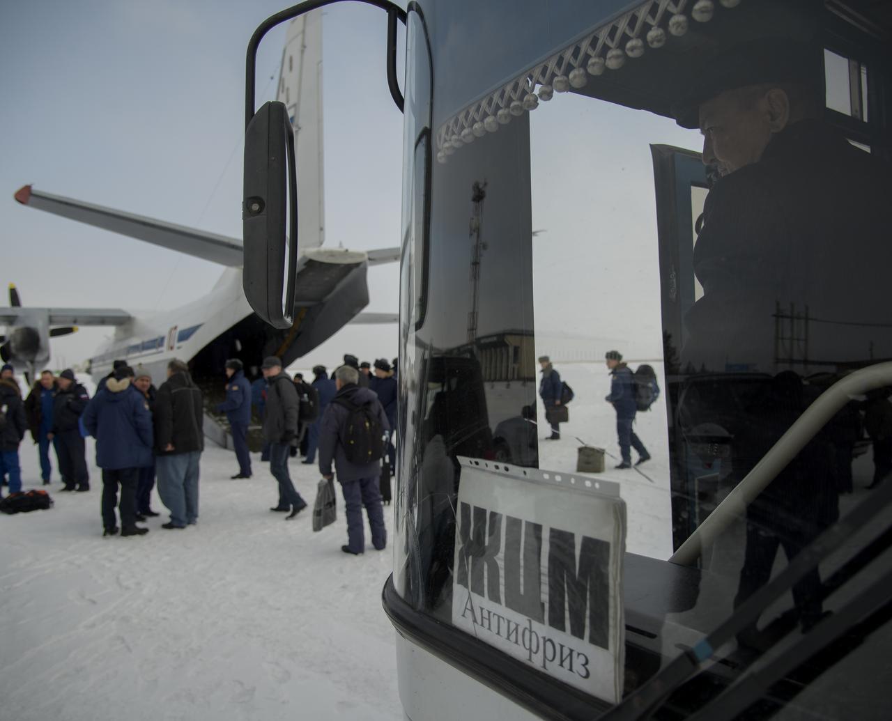 NASA, ESA, Roscosmos, and Russian Search and Recovery Forces arrive in Zhezkazgan, Kazakhstan in advance of the landing of Expedition 57 crew members Serena Auñón-Chancellor of NASA, Alexander Gerst of ESA (European Space Agency), and Sergey Prokopyev of Roscosmos. Wednesday, Dec. 19, 2018. Auñón-Chancellor, Gerst, and Prokopyev are returning after 197 days in space where they served as members of the Expedition 56 and 57 crews onboard the International Space Station. Photo Credit: (NASA/Bill Ingalls)