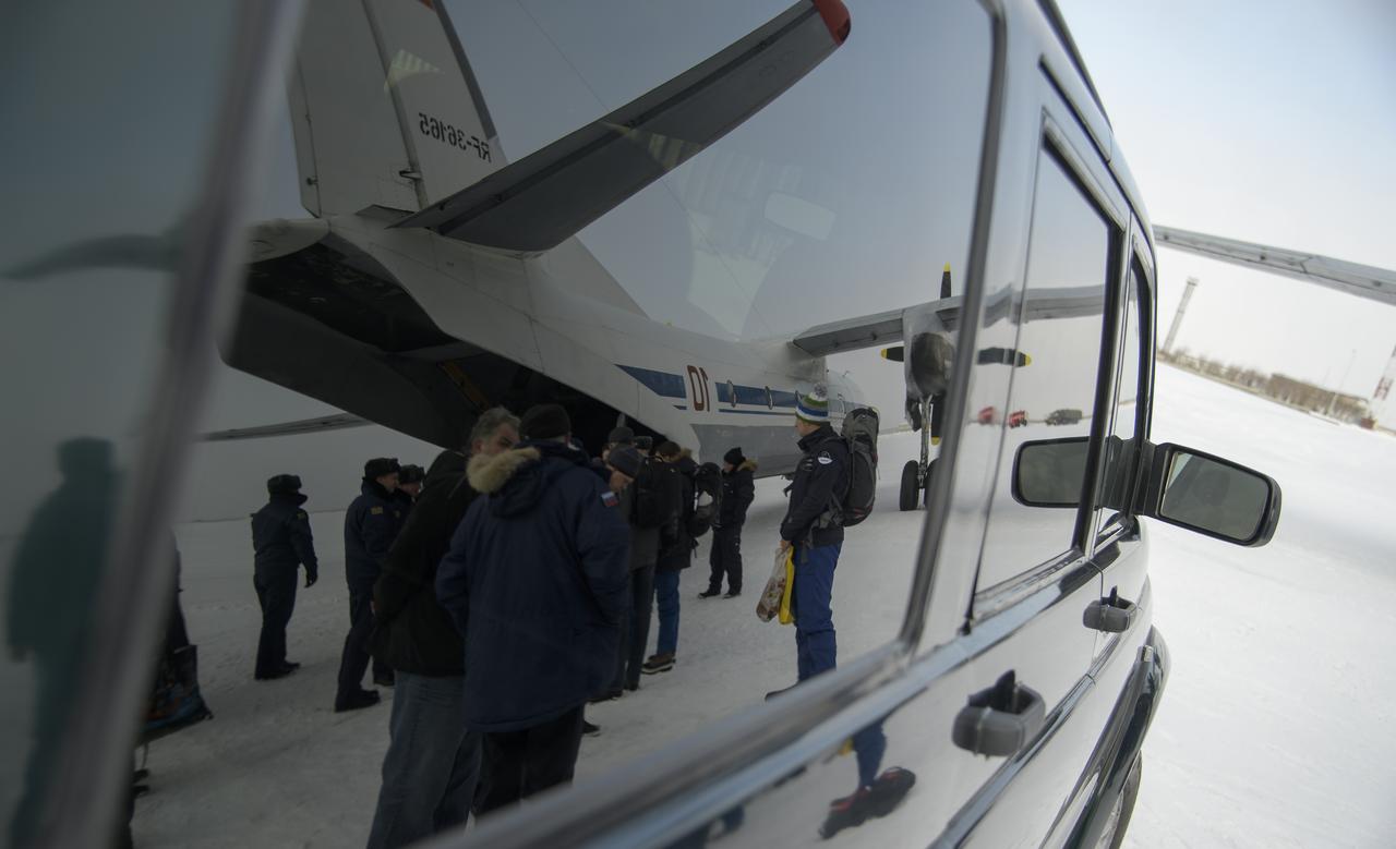 NASA, ESA, Roscosmos, and Russian Search and Recovery Forces arrive in Zhezkazgan, Kazakhstan in advance of the landing of Expedition 57 crew members Serena Auñón-Chancellor of NASA, Alexander Gerst of ESA (European Space Agency), and Sergey Prokopyev of Roscosmos. Wednesday, Dec. 19, 2018. Auñón-Chancellor, Gerst, and Prokopyev are returning after 197 days in space where they served as members of the Expedition 56 and 57 crews onboard the International Space Station. Photo Credit: (NASA/Bill Ingalls)