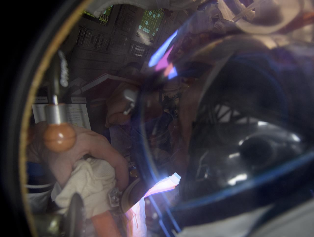 A view looking inside the Soyuz MS-09 spacecraft after it landed with Expedition 57 crew members Serena Auñón-Chancellor of NASA, Alexander Gerst of ESA (European Space Agency), and Sergey Prokopyev of Roscosmos near the town of Zhezkazgan, Kazakhstan on Thursday, Dec. 20, 2018. Auñón-Chancellor, Gerst, and Prokopyev are returning after 197 days in space where they served as members of the Expedition 56 and 57 crews onboard the International Space Station. Photo Credit: (NASA/Bill Ingalls)