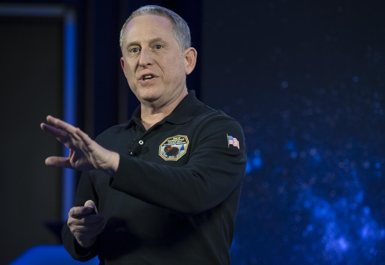 New Horizons principal investigator Alan Stern of the Southwest Research Institute (SwRI), Boulder, CO, speaks during an overview of the New Horizons Mission, Monday, Dec. 31, 2018 at Johns Hopkins University Applied Physics Laboratory (APL) in Laurel, Maryland. Photo Credit: (NASA/Joel Kowsky)