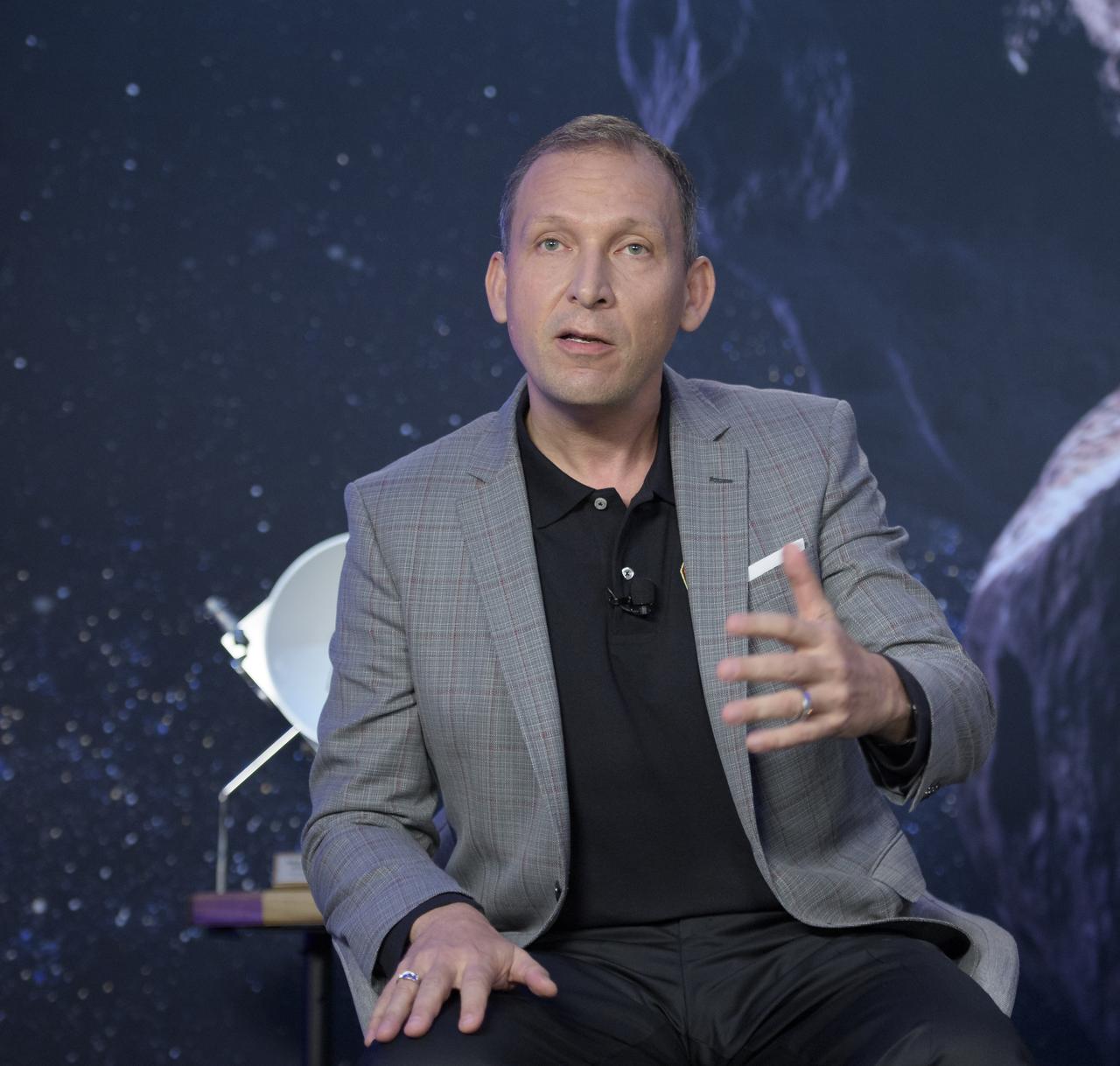 Associate Administrator for NASA's Science Mission Directorate Thomas Zurbuchen is seen during a New Horizons briefing, Monday, Dec. 31, 2018 at Johns Hopkins University Applied Physics Laboratory (APL) in Laurel, Maryland. Photo Credit: (NASA/Bill Ingalls)