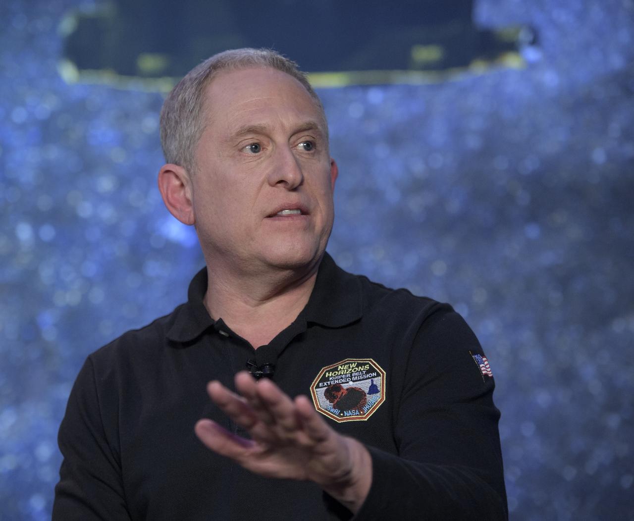 New Horizons principal investigator Alan Stern of the Southwest Research Institute (SwRI), Boulder, CO gives remarks about the New Horizons mission during a briefing discussing small bodies missions, Monday, Dec. 31, 2018 at Johns Hopkins University Applied Physics Laboratory (APL) in Laurel, Maryland. Photo Credit: (NASA/Bill Ingalls)