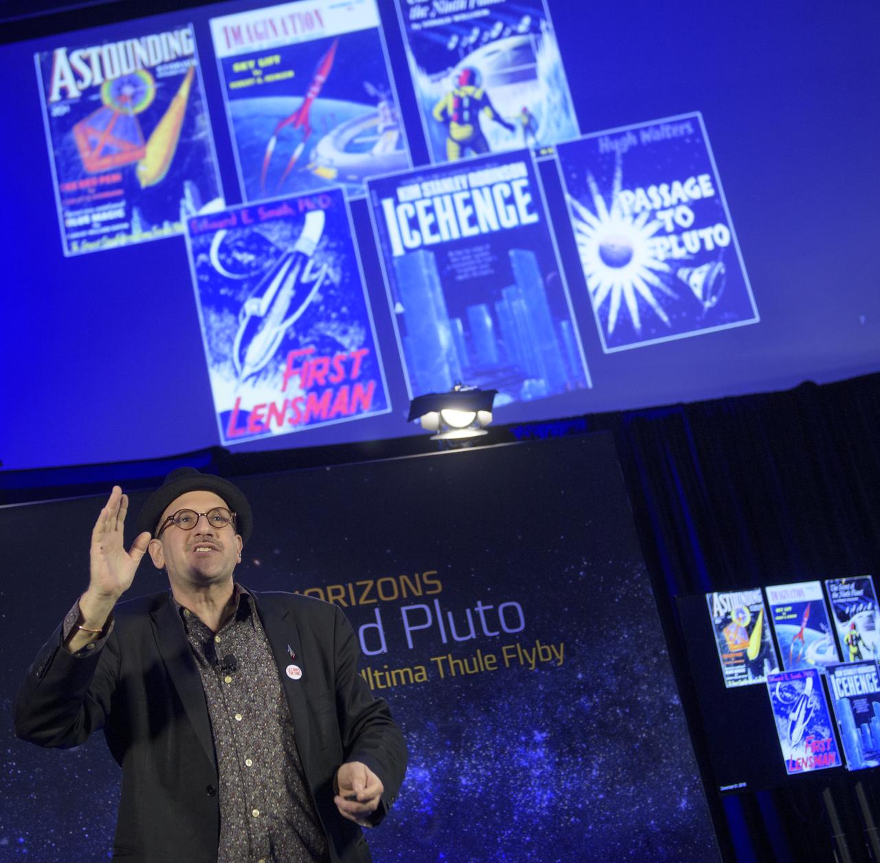 David Grinspoon, senior scientist at the Planetary Science Institute discusses Pluto and the Human Imagination, Monday, Dec. 31, 2018 at Johns Hopkins University Applied Physics Laboratory (APL) in Laurel, Maryland. Photo Credit: (NASA/Bill Ingalls)
