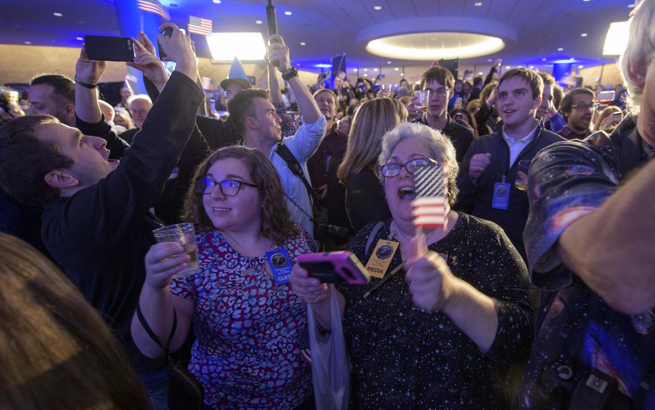 Guests celebrate New Years, Tuesday, Jan. 1, 2019 at Johns Hopkins University Applied Physics Laboratory (APL) in Laurel, Maryland. Photo Credit: (NASA/Bill Ingalls)