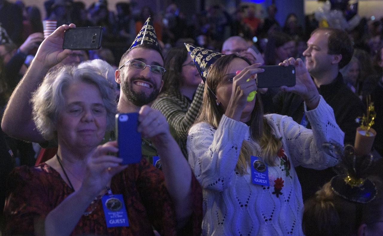 Guests celebrate New Years, Tuesday, Jan. 1, 2019 at Johns Hopkins University Applied Physics Laboratory (APL) in Laurel, Maryland. Photo Credit: (NASA/Bill Ingalls)