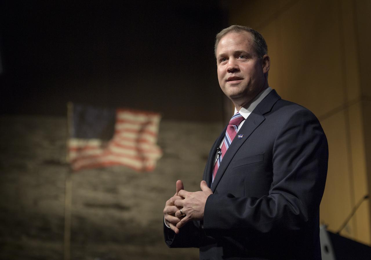NASA Administrator Jim Bridenstine is seen during a NASA town hall event, Tuesday, Jan. 29, 2019 at NASA Headquarters in Washington. Photo Credit: (NASA/Bill Ingalls)
