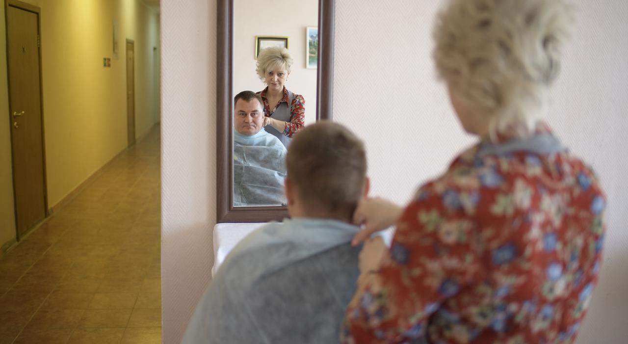 Expedition 59 cosmonaut Alexey Ovchinin of Roscosmos gets his hair cut, Tuesday, March 12, 2019 at the Cosmonaut Hotel in Baikonur, Kazakhstan. Ovchinin and fellow Expedition 59 crewmembers Nick Hague and Christina Koch of NASA will launch March 14, U.S. time, on the Soyuz MS-12 spacecraft from the Baikonur Cosmodrome for a six-and-a-half month mission on the International Space Station. Photo Credit: (NASA/Bill Ingalls)