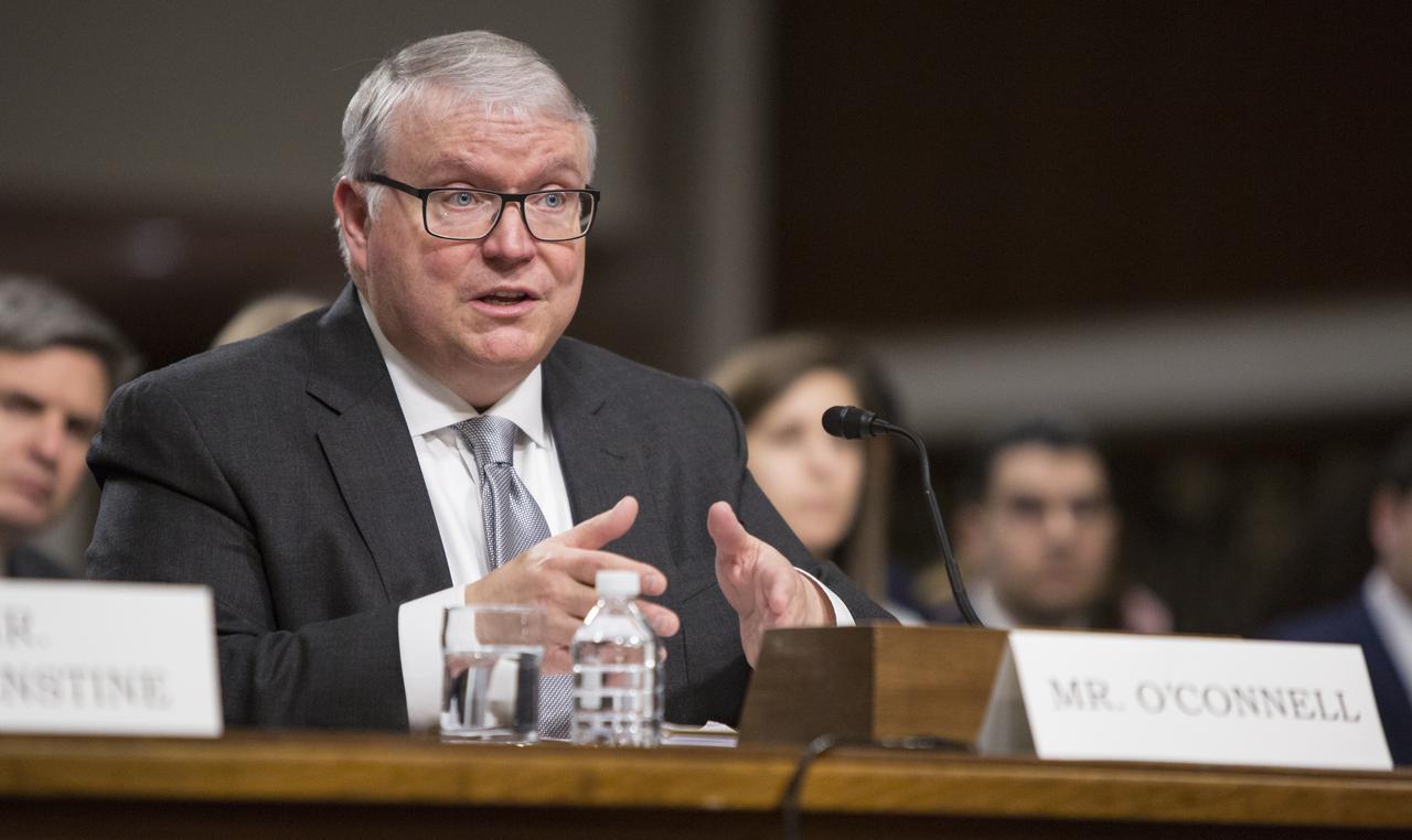Kevin O'Connell, Director of the Office of Space Commerce at the Department of Commerce, testifies during a hearing of the Senate Committee on Commerce, Science, and Transportation titled "The New Space Race: Ensuring U.S. Global Leadership on the Final Frontier," Wednesday, March 13, 2019 at the Dirksen Senate Office Building in Washington. Photo Credit: (NASA/Joel Kowsky)