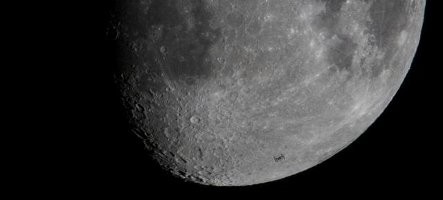 NASA image: ISS Lunar Transit