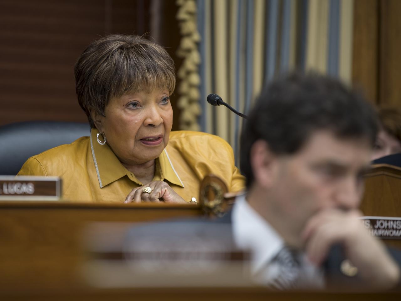 Chairwoman Eddie Bernice Johnson, D-Texas, of the House Committee on Science, Space, and Technology, presides over a hearing to review the Fiscal Year 2020 budget request for the National Aeronautics and Space Administration, where NASA Administrator Jim Bridenstine testified, Tuesday, April 2, 2019 at the Rayburn House Office Building in Washington. Photo Credit: (NASA/Aubrey Gemignani)